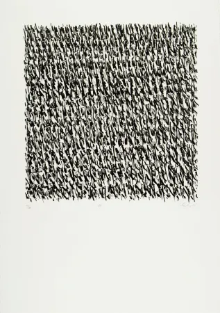 リトグラフ Uecker - Manuelle Struktuur. No IX