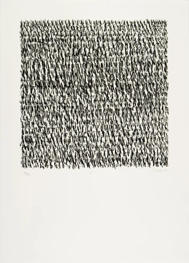 リトグラフ Uecker - Manuelle Struktuur. No X