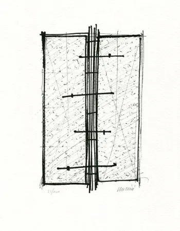 リトグラフ Uncini - Senza titolo