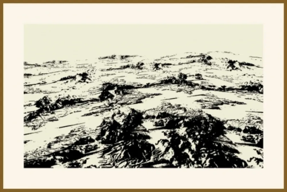 シルクスクリーン Urto - Paysage fiction