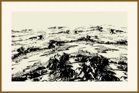 シルクスクリーン Urto - Paysage fiction