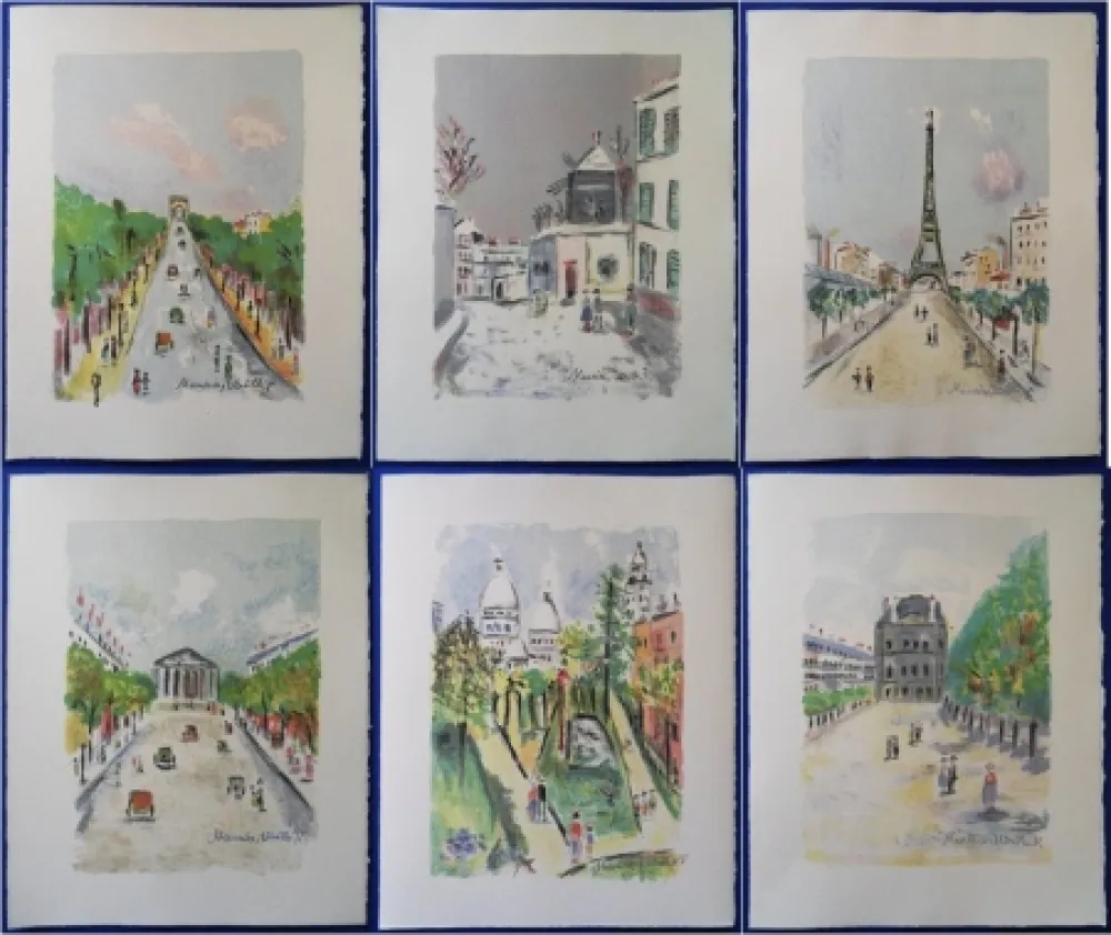リトグラフ Utrillo - Paris Capitale (10 lithographies)