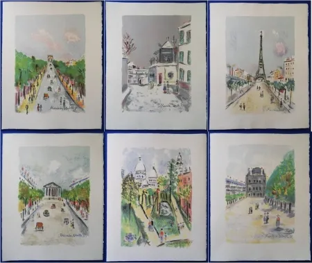 リトグラフ Utrillo - Paris Capitale (10 lithographies)