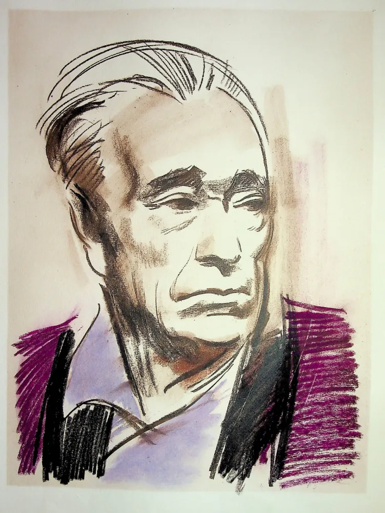 リトグラフ Uzelac - Jeux Olympiques, Pierre de Coubertin