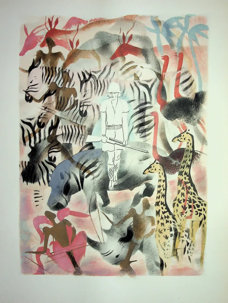 リトグラフ Uzelac - La pêche sportive