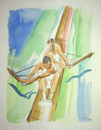 リトグラフ Uzelac - L'aviron