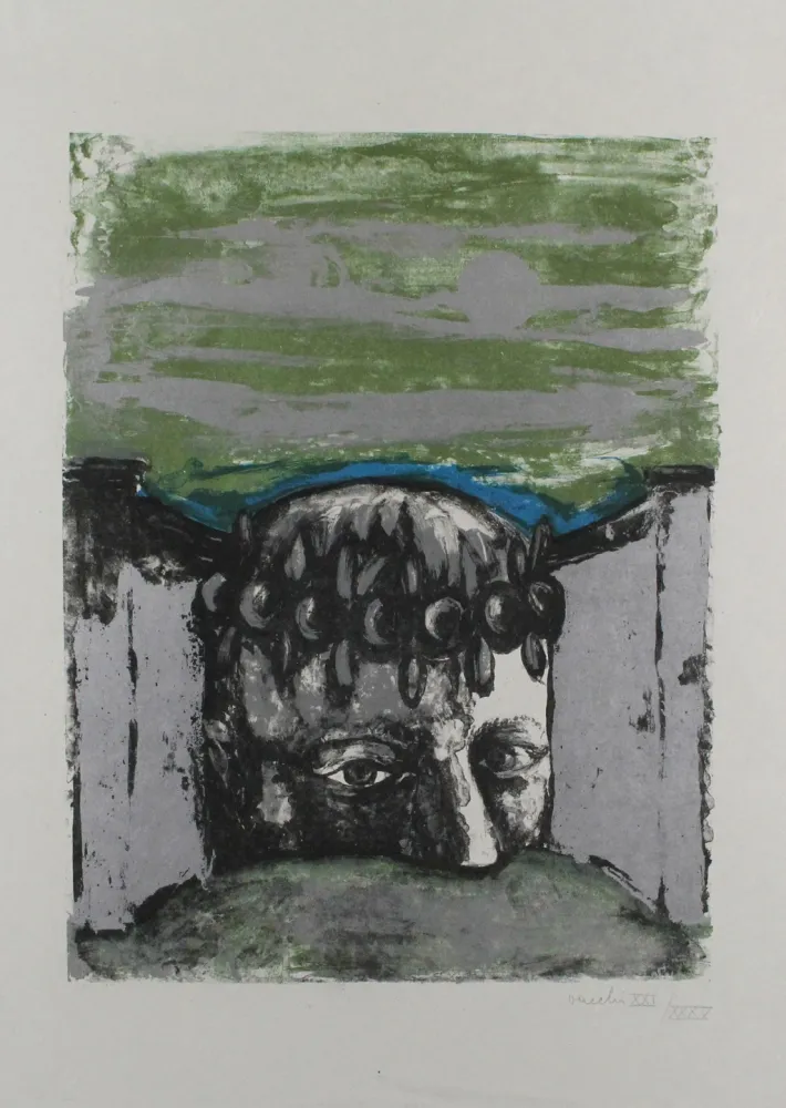 リトグラフ Vacchi - Selbstbildnis / Self-Portrait