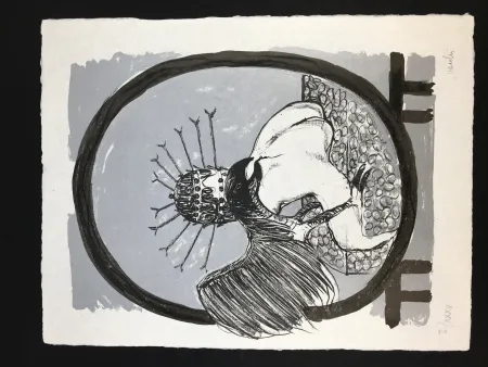 リトグラフ Vacchi - Studio per la Celebrazione di Michelangelo