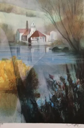 リトグラフ Valadie - Beaulieu - Limousin