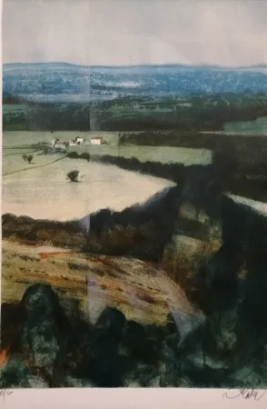 リトグラフ Valadie - Le Plateau de Millevaches - Limousin