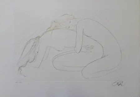 彫版 Valadie - Les amantes blotties l'une contre l'autre