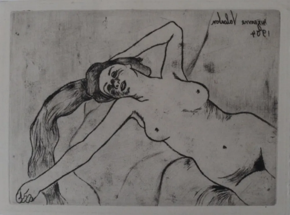 彫版 Valadon - Ketty s'étirant