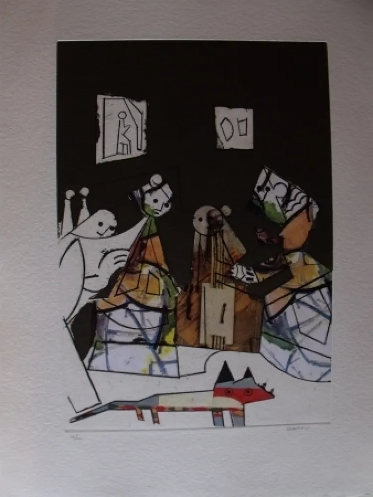 エッチングと　アクチアント Valdés - Manolo Valdés 