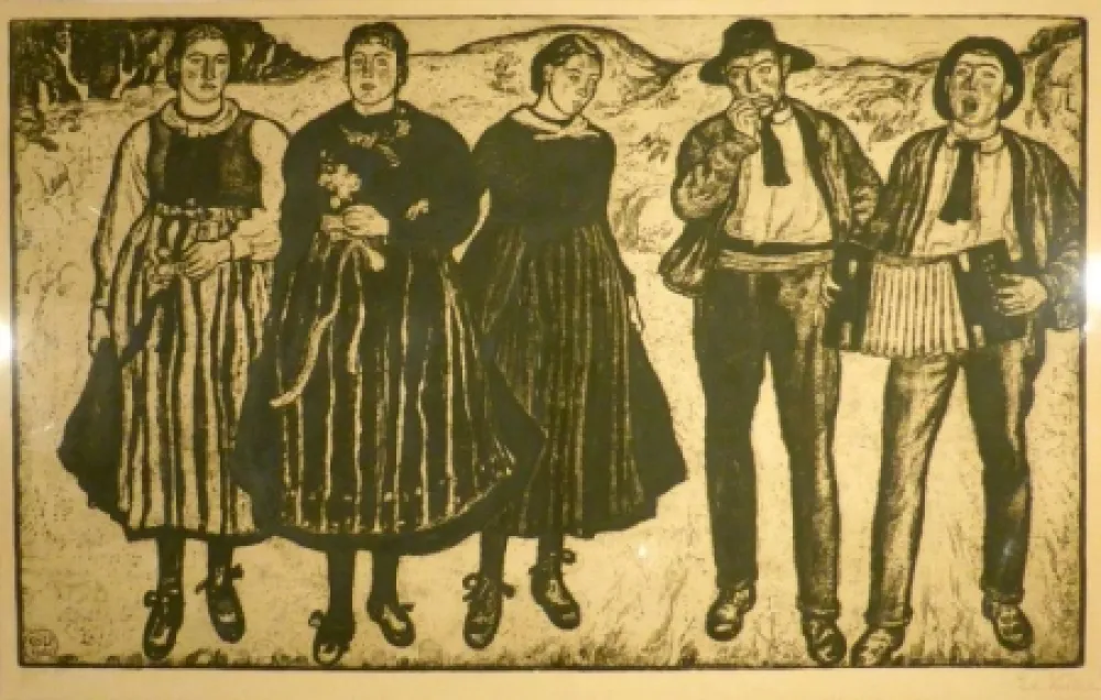 エッチング Vallet - Jour de fête / Festtag