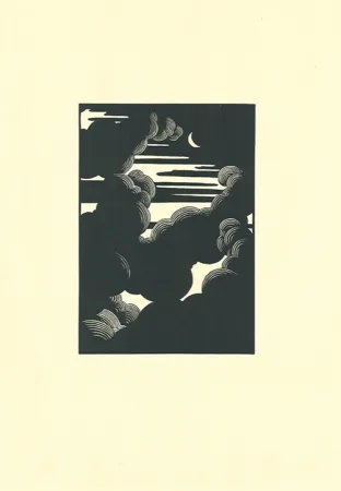 木版 Vallotton - Wolken / Nuages (Clouds)