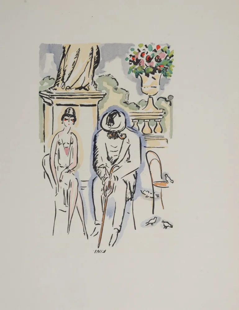 ステンシル Van Dongen - Couple in Park