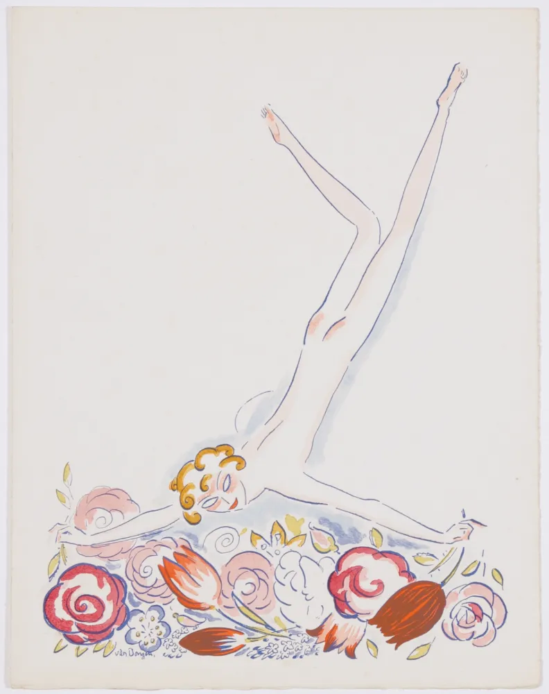 ステンシル Van Dongen - Fille au Fleurs