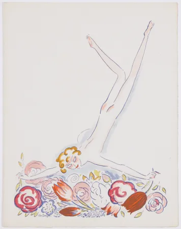 ステンシル Van Dongen - Fille au Fleurs