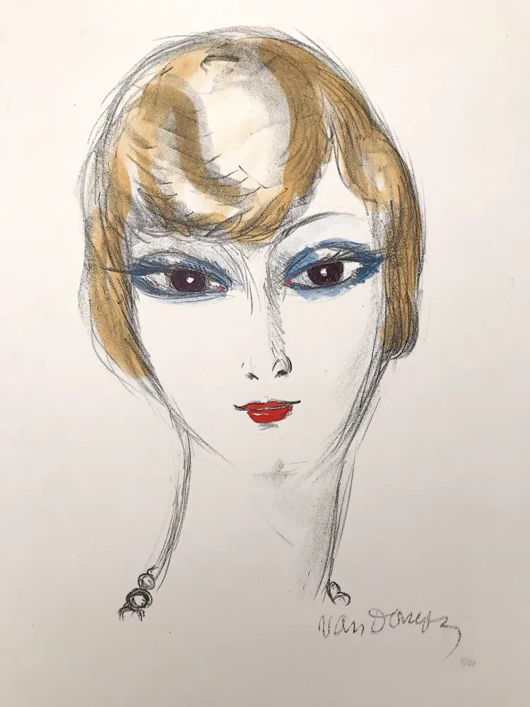 リトグラフ Van Dongen - Girl with blond hair