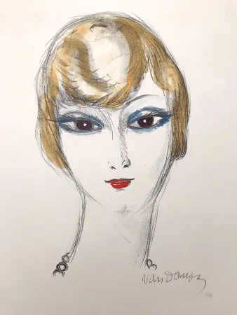 リトグラフ Van Dongen - Girl with blond hair