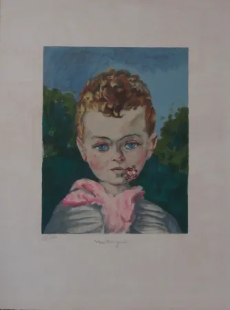 リトグラフ Van Dongen - Jean-Marie, la fleur aux lèvres