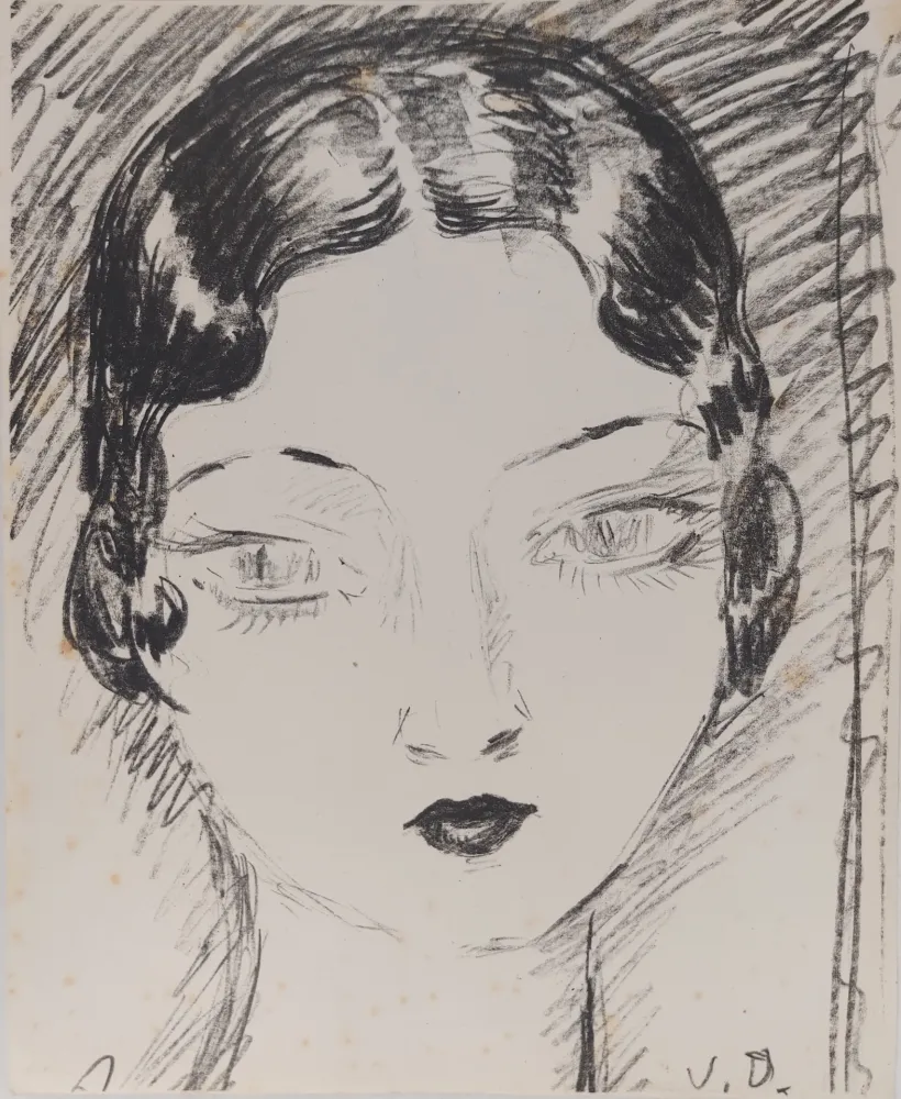 リトグラフ Van Dongen - Jeune fille aux grands yeux