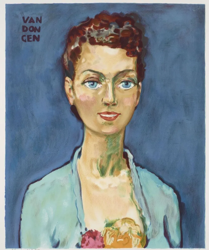 リトグラフ Van Dongen - Kees van Dongen (1877-1968). Hommage à Marie-Claire. Lithographie signée.