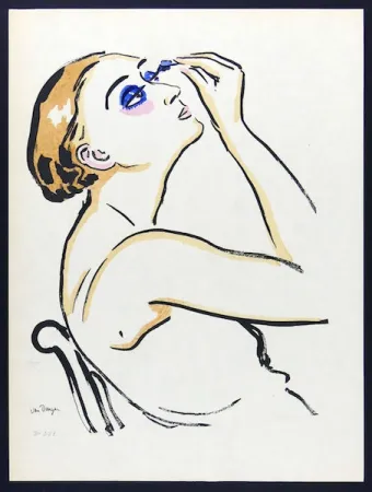 ステンシル Van Dongen - Le Rimmel, Femme se macquilant