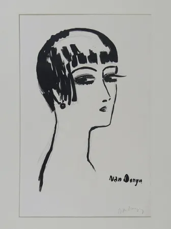 リトグラフ Van Dongen - Les cheveux Courts