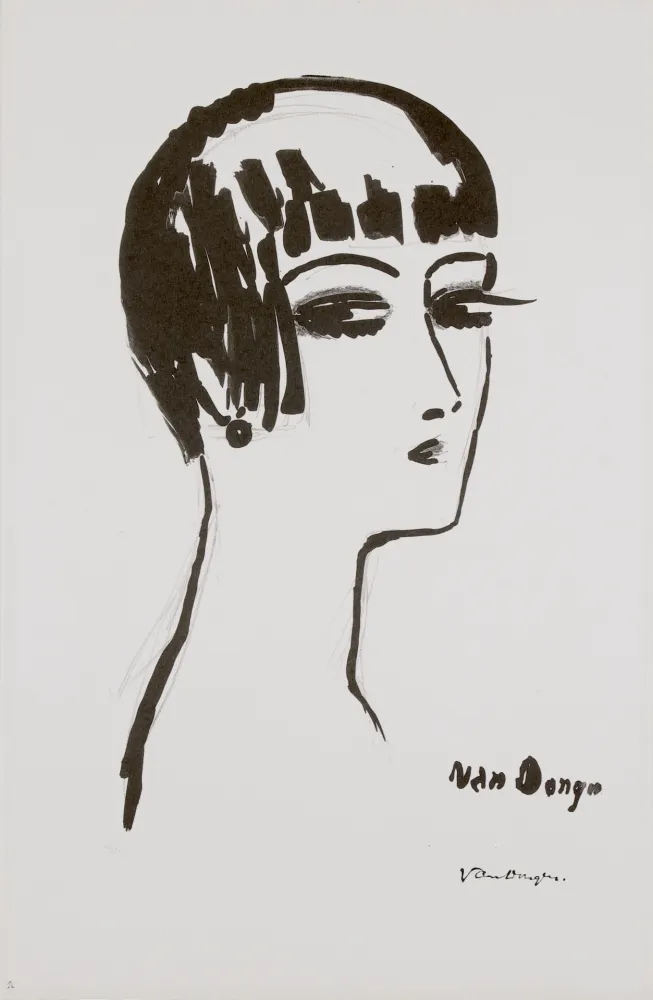 リトグラフ Van Dongen - Les Cheveux Courts, 1th State