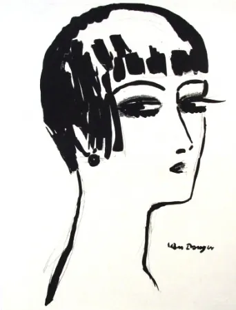 リトグラフ Van Dongen - Les Cheveux Courts