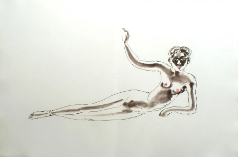 エッチング Van Dongen - Odalisque Africaine