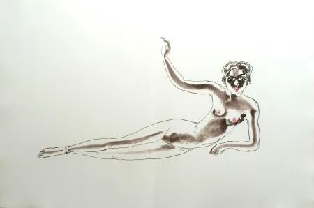 エッチング Van Dongen - Odalisque Africaine