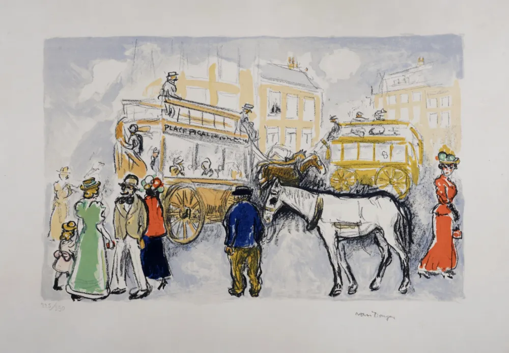 リトグラフ Van Dongen - Place Pigalle, circa 1950