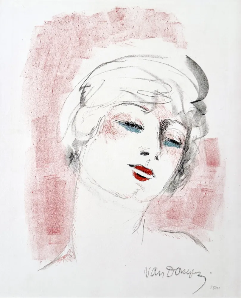 リトグラフ Van Dongen - Tête Rouge