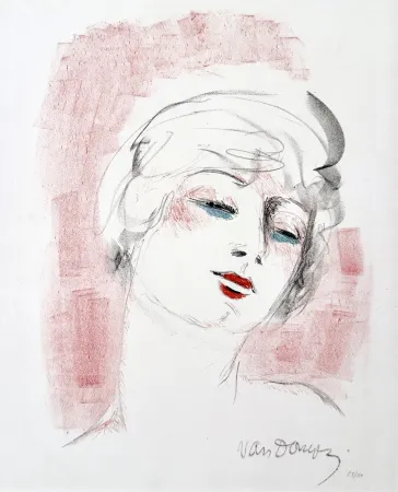 リトグラフ Van Dongen - Tête Rouge