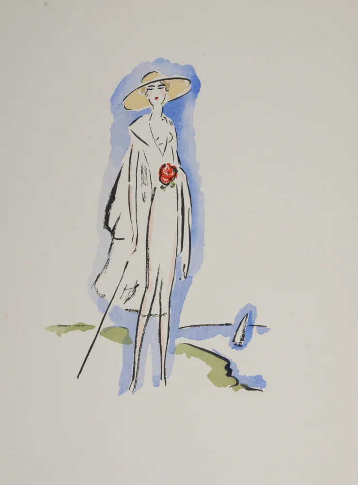 ステンシル Van Dongen - Woman at the Seaside