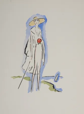 ステンシル Van Dongen - Woman at the Seaside, 1925