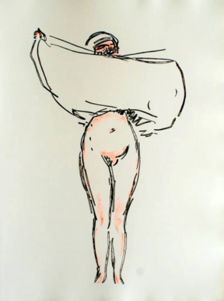 エッチング Van Dongen - Woman with a skirt