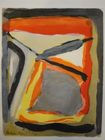 リトグラフ Van Velde - Celui qui ne peut se servir des mots