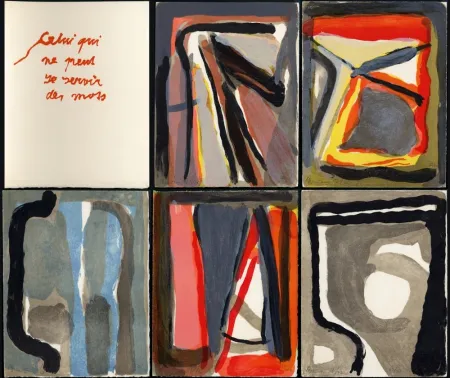 挿絵入り本 Van Velde - CELUI QUI NE PEUT SE SERVIR DES MOTS (Alechinsky, Beckett, Bonnefoy, Butor, Dupin, Torreilles, etc.)