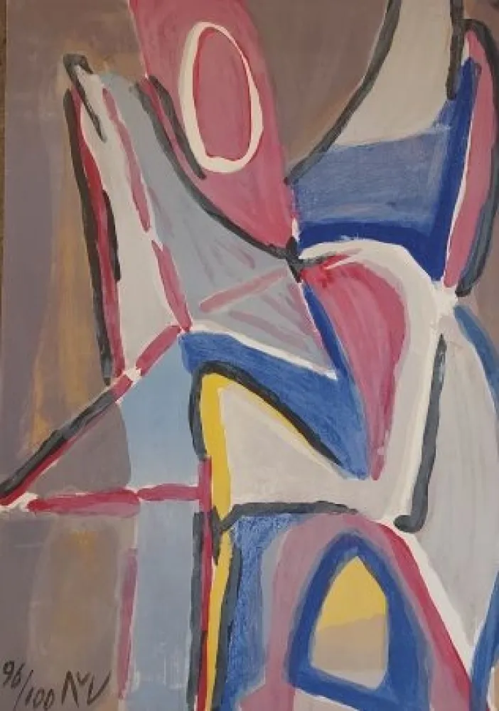 リトグラフ Van Velde - Combat