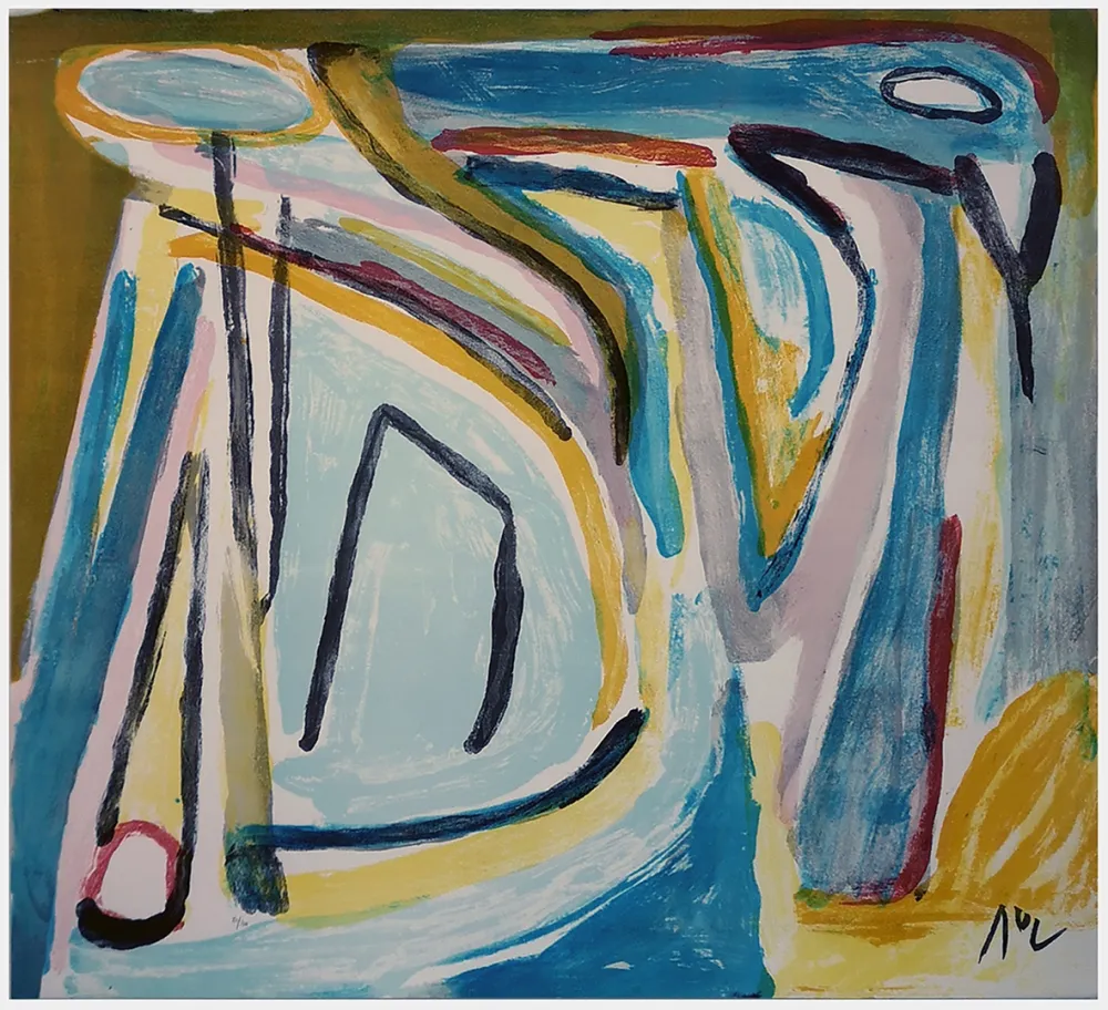 リトグラフ Van Velde - Composition