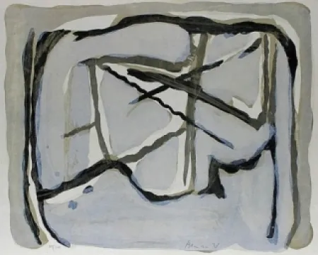 リトグラフ Van Velde - Dans le filet