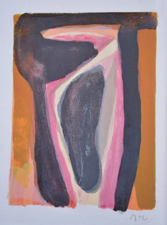 リトグラフ Van Velde - Dans leur voix les eaux 