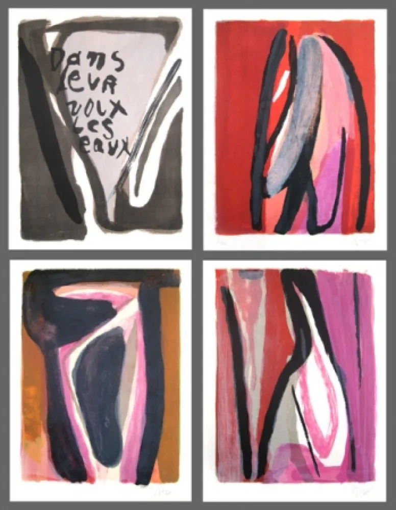 挿絵入り本 Van Velde - Dans leurs voix les eaux