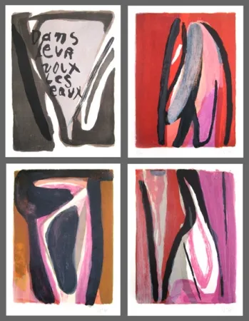 挿絵入り本 Van Velde - Dans leurs voix les eaux