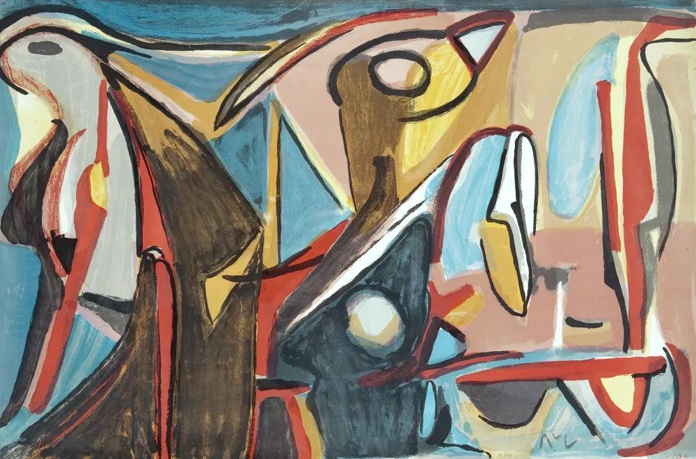 リトグラフ Van Velde - Eclosion 