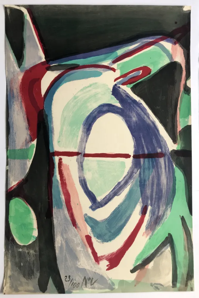 リトグラフ Van Velde - En Deux