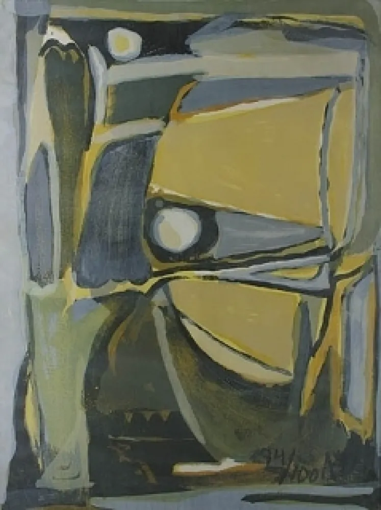 リトグラフ Van Velde -  la jaune